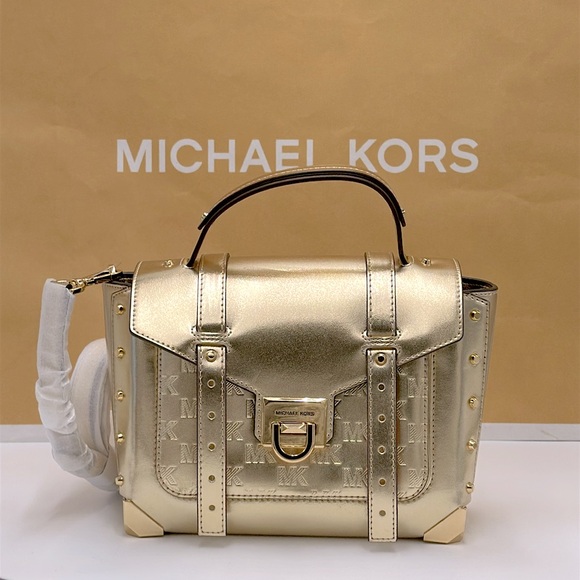 Michael Kors Manhattan Medium
Satchel Shoulder Crossbody bag MK
Pale Gold - Picture 2 of 14